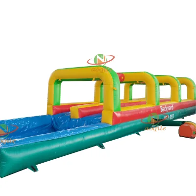 Manufacturer Direct Sales of High-Quality Inflatable Two Lane Water Slide With Inflatable Water Slide and Swimming Pool