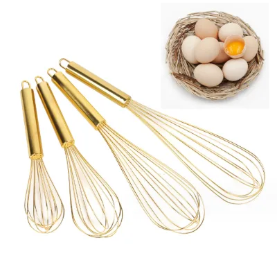 Stainless Steel Whisks Set, Wire Balloon Whisks Egg Beater, Thicken Wire &Non-slip Handle Whisk Perfect for Cooking