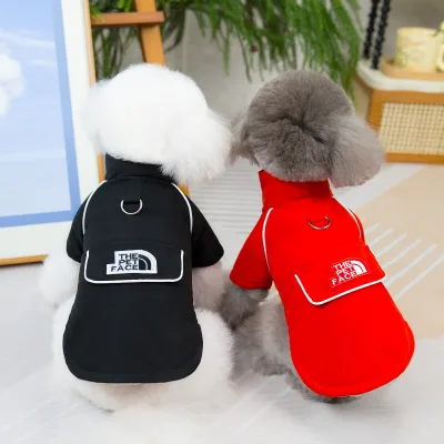 Teddy Cat Pet Clothing Autumn Winter Two Legs Cotton-padded Coat 24 Sports Wind Coat