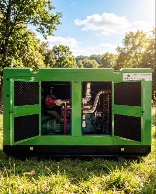 100kW Biomass Gas Generator Set Straw Gas Biogas Syngas Optional CHP Waste Heat Recovery Cogeneration System Available