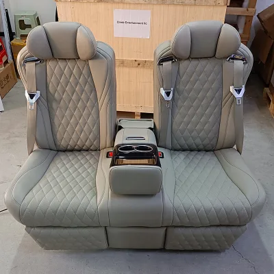Car Interior Accessories Camper Van Conversion Luxury Vip Electric Rear Bench Triple Bus Seats Interior Upgrade