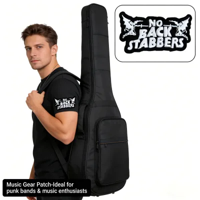 AWELLS Punk Style No Backstabbers Patch Embroidery Durable Applique for Street Culture & Alternative Accessories
