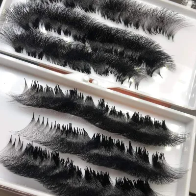 Group Premade Pre Made Loose Lash Premade Fans Black 20 Premade Fans Eyelash Loosing Fans Packaging