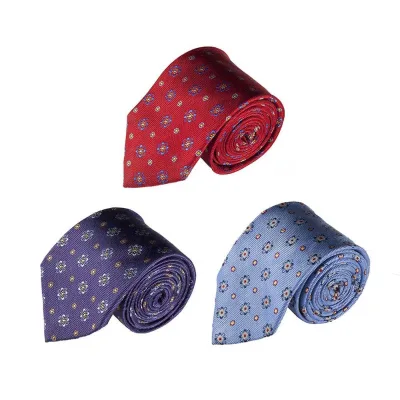 100% Mulberry Silk Jacquard Men's Tie Italian Design Necktie Collection ODM Necktie Medallion Textured Necktie for Men