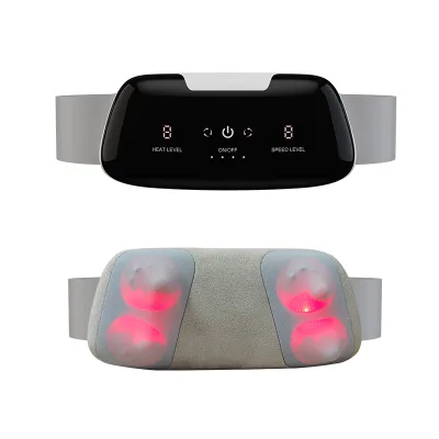 3D Heat Belly Wrap Abdominal Waist Body Massage Belt Lower Back Pain Relief Nursing Massager Device with Red Light Therapy