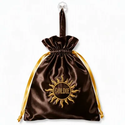 Wholesale Personalized Large Silk Like Sheen Drawstring Pouch Storage for Jewelry Cosmetics Gift Packaging