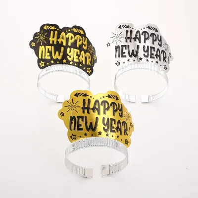 Happy New Year Dress-Up Prop Birthday Party Hat Headband for Photo Booth Ceremonies