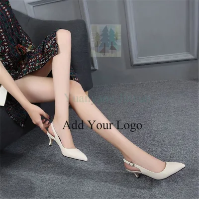 Women's High Heels Fashion Trend Kitten Heels Pointed Toe Sling Back Lace Summer Spring Featuring Metal Buckle