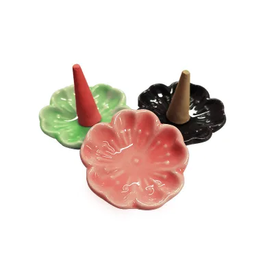 Wholesale mixed colors handmade Porcelain Incense Tray different styles for choice 1938260