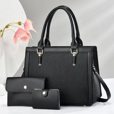 Korean Style Women's Exquisite Large PU Crossbody Shoulder Bag Zipper Closure Elegant Versatile for Fall Season Polyester Lining