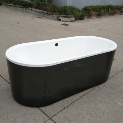 Kaldewei Bathtub White Skirt Walk in Bathtub with Shower Acrylic Bath Tub Trimming Machine Black Apron with Matt and Light