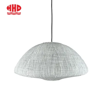 Handmade Ceiling Lamp Shade Wire Frame Minimalist Hanging Cotton Light Cover