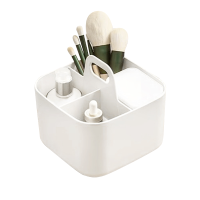 Multifunctional 4Cell Caddy Organizer Storage Box Drawer Organizer Portable Plastic Organizer Supplies Bin Shower Caddy