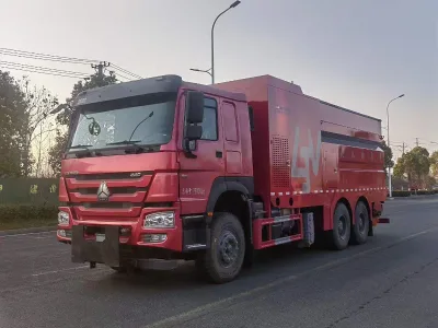 SINOTRUK HOWO 6x4 Heavy Duty Road Sweeper & De-icer Truck - Integrated Snow Plow, Ice Breaker Roller & Salt Spreader