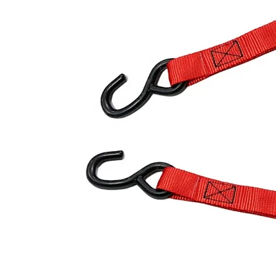 1" Heavy Duty 800kgs Black PVC Coated S-Hook with Keeper High Quality Steel Safety s Hook