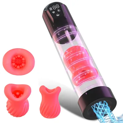 Extend Device Sexual Vibrating Electric Penis Enlargement Vacuum Pump with 7-Speed Vibration 5-Speed Suction Waterproof for Men