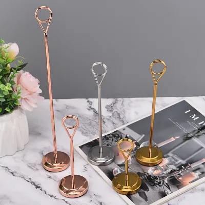 Modern Metal Table Number Holders-Different Sizes for Hotel Restaurant Wedding & Business Events-Stainless Steel