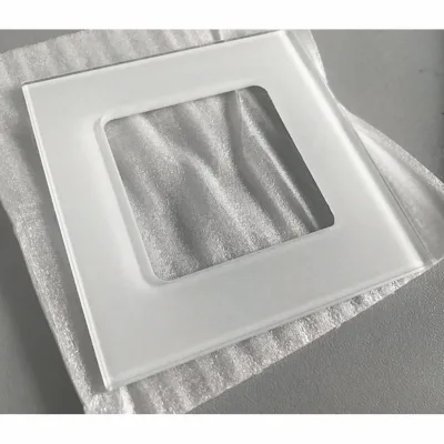 Customized 2-6 mm Open Holes Switch Toughened Glass Panel