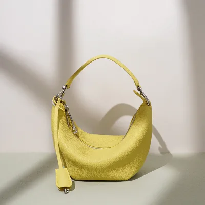 Linen Fabric Genuine Leather Patchwork Tote Bag Women Elegant Bucket Crossbody Bags with Inner Drawstring Pouch New Lady Handbag