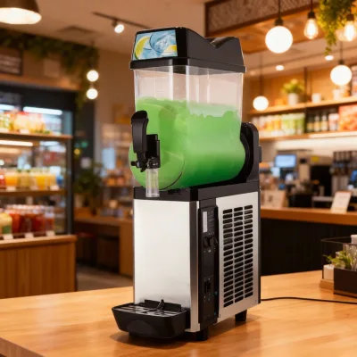 BOKNI New Stainless Steel 12L Frozen Drink Slushy Maker Soft Ice Cream Machine Multi Functional Commercial Home Use Electric