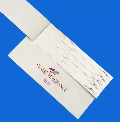 High Quality Customized Design Shape Different Size Perfume Test Paper Strip Booklet Fast Delivery Absorbent Cardboard Paper Bag