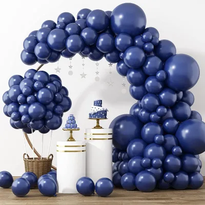 129pcs 5/10/12/18 Inch Latex Ballon Birthday Decoration Balloon Set Solid Color Balloon Pie Decoration Balloon Chain Set