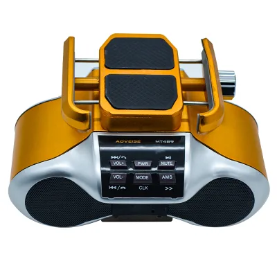 Factory Supply Motorcycle MP3 Audio Player Waterproof Alloy Aluminum Speakers Music Streaming Handbar Mount Motorcycle Riding