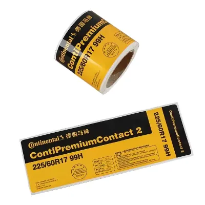Strong Adhesion Custom Tire Sticker Label Vinyl Car Wheel Rubber Tyre Marking Information Tags