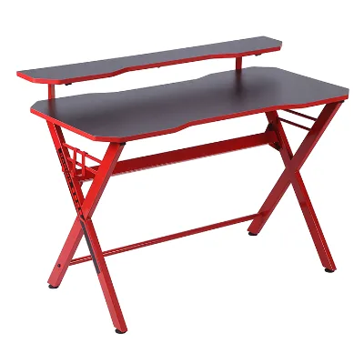 Free Sample Pc Antique White Curved Adjustable Gaming Tables Escritorio Bureau De Gamer Computer Gaming Desk