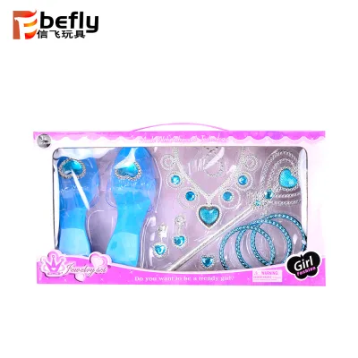 BEFLY Hot Selling High Heel Plastic Toy Shoes with Jewelry for Ages 3+ Non-Toxic for 3-12 Years