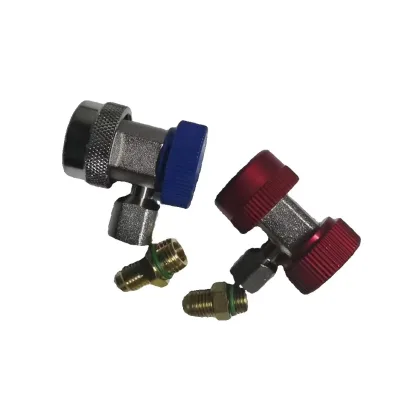 New 1/4 SAE AC Air Quick Coupling Adapter Manual R134a Communication Compressor Manual R134a 1/4 SAE Connector Accessories New