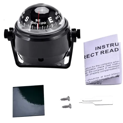 Navigation Boat White Oiling Car Vehicle Ball Compass for Outdoor Camping Hiking Mountaineering