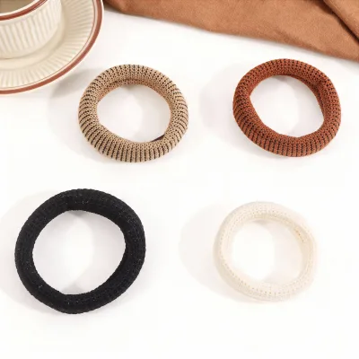 Newest Natural Style High Elasticity Multi-Color Women's Hair Ties Cute Ponytail Holders Circle Design Girl Headwear