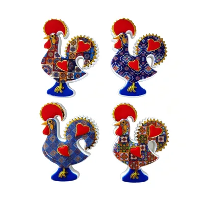 Resin Barcelos Rooster Fridge Magnet Portuguese Folk Art Refrigerator Magnet Tourist Souvenir Gift