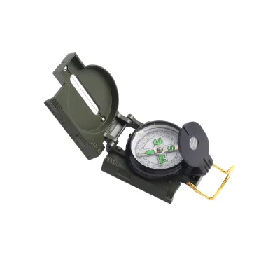 Camping Navigation Compass with Red LED Light Dual Map Scales Compass Mini Compass