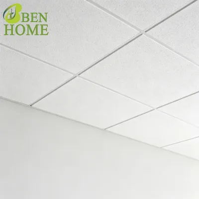 White Modern Mineral Fiber Ceiling Sound Absorbing Fireproof Anti-sag Panel 5-Year Warranty for Office School Commercial