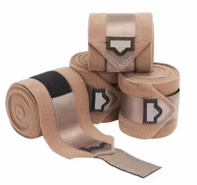 High Quality Equestrian Accessories Leg Wraps Horse Care Products Customized Logo Horse Fleece Leg Bandages