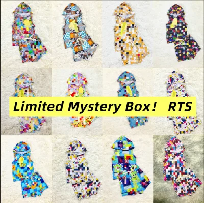 Hot Viral Custom Printed Kids Hoodie Shorts Set Limited Mystery Box Premium Comfort Summer Children Wear