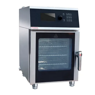 Commercial Smart Control Panel Steamer 4-Trays Oven Combi Convection Steam Oven