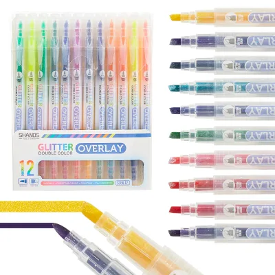 Bright Plastic Opaque Markers with Rich Ink No Show Through 6mm Tip Dual-Sided Writing 288 Colors-Professional Quality