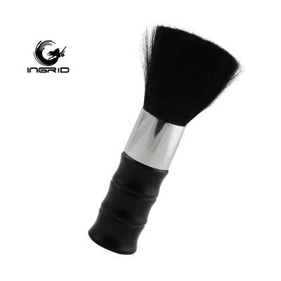 Clean up Broken Hair Brush Black Bamboo Round Handle Neck Brushes Beard Neck Duster Shaving Brush for Barber Shop