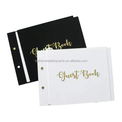 High Quality Wedding Guest Book Custom Acrylic Hard Cover Notebook Wedding Notebook Guesting Agendas Guest Book for Reception