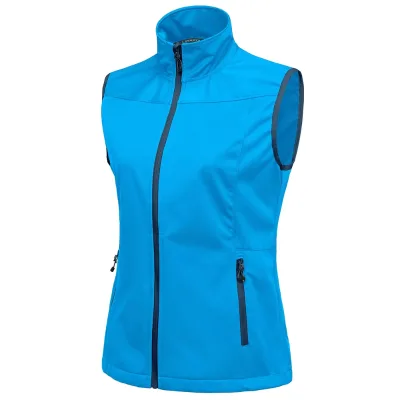 Women's Winter Casual Soft Vest Windproof Front Zipper Sleeveless Breathable Warmth Outerwear Wholesale