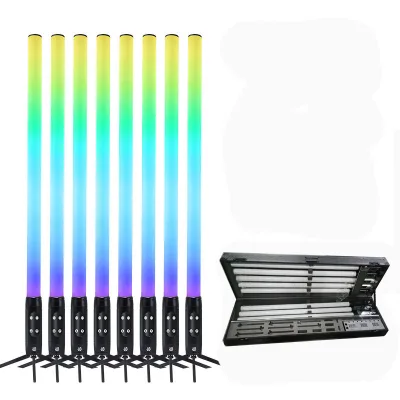 Wireless Battery 360 Pixel Tube IP65 Waterproof Rgb Rechargeable Led Pixel Tube Light Bar Dj Light Dmx