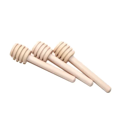 Creative 8cm Wooden Honey Dipper Simple Milk Tea & Coffee Stir Stick Accompanied by Custom Logo Jam Stick