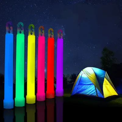 6-Inch Glow Stick for Outdoor Activities Emergency Halloween Christmas Diwali Fun Glow-in-the-Dark Chemical Liquid for Parties