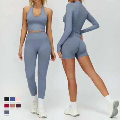 JY Sets Tight Matching Shockproof Sporty High Quality Sports Wear Oem Slim Fit Customized Friendly Sculpt Work Track Suit
