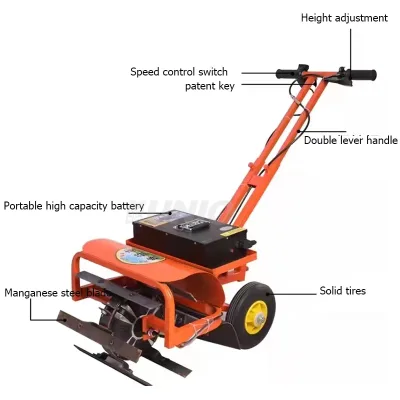 Lisa Mini Trailer for Power Tiller Rotary Tillers and Cultivator Crawler Coltivatore Tractor Power Tiller