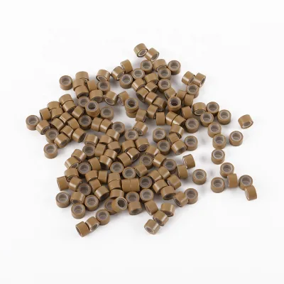 Classic Coda Best Quality Aluminum Micro Ring With Silicon Black Silicone Lined Hair Micro Rings 4.0mm 4.5mm 5.0mm