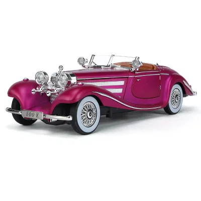 1:24 500K Classical Vehicle Diecast Model Acousto-optic Simulation for Gifts Decoration